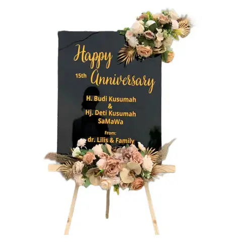 Papan Bunga Akrilik Entak